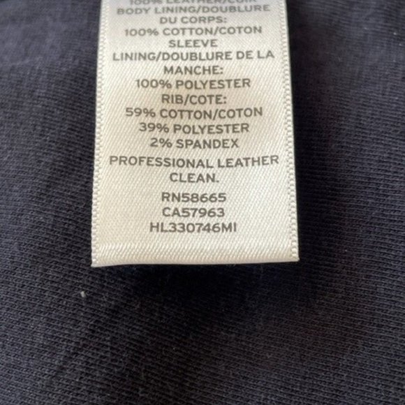 Trouve Women’s Navy Blue Soft Leather Biker Moto Jacket Size Small MSRP$328 - Picture 5 of 7